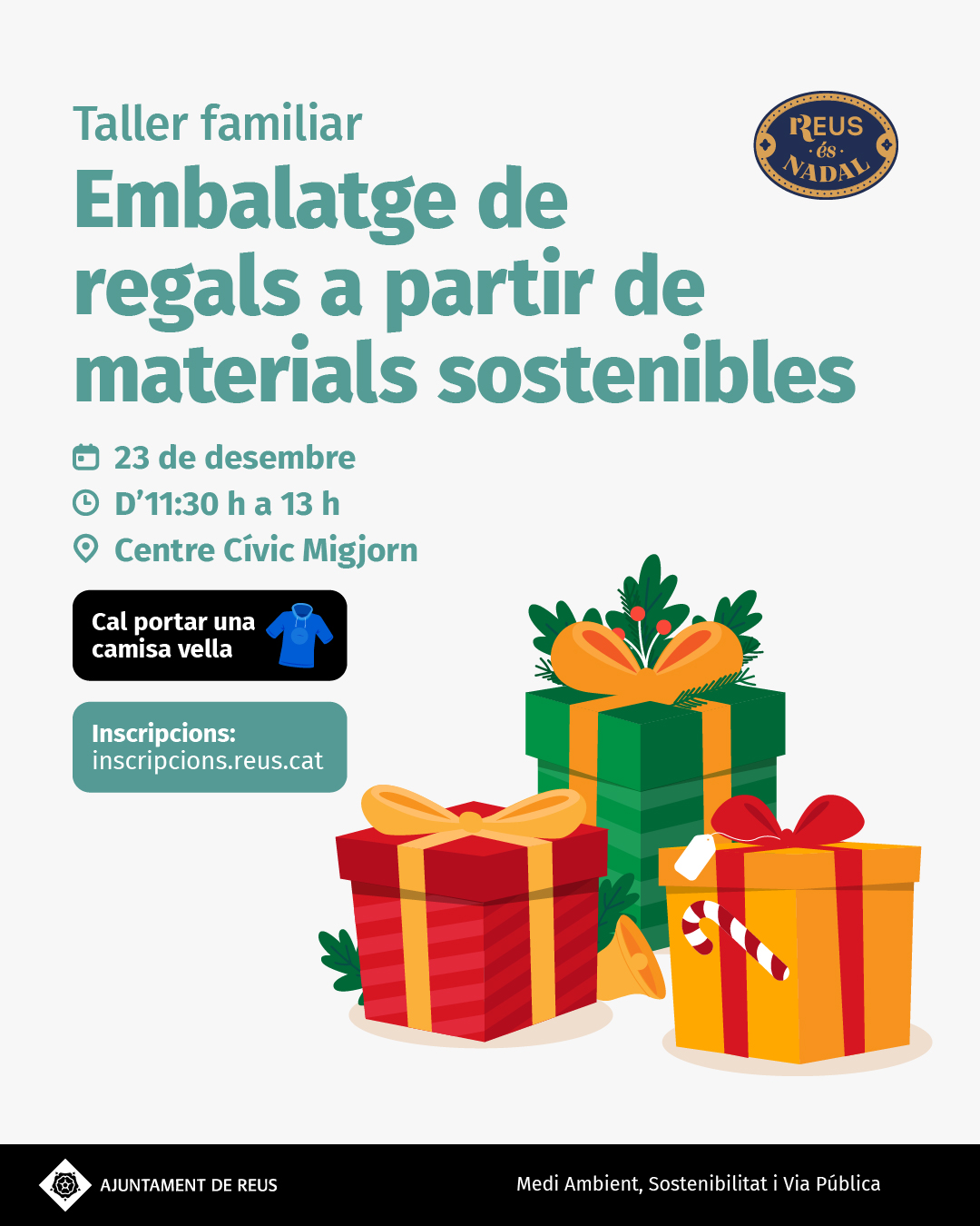 Imatge Embalatge de regals a partir de materials sostenibles